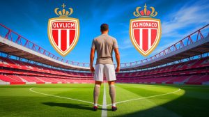 Illustration de la décision d'Olivier Boscagli entre l'OM et l'AS Monaco. Image réalisée par IA.