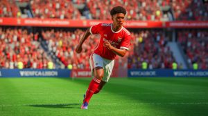 Illustration de l'arrivée imminente d'Amar Dedic à Benfica Lisbonne après son passage à l'Olympique de Marseille. Image réalisée par IA.
