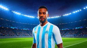 Illustration de Nelson Semedo, potentiel renfort pour l'Olympique de Marseille. Image réalisée par IA.