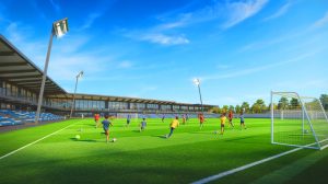 Illustration de la situation actuelle du centre de formation de l'Olympique de Marseille. Image réalisée par IA.