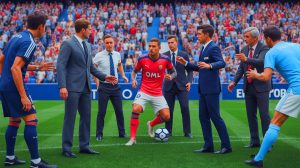 Illustration de Pol Lirola, défenseur de l'OM, au centre des discussions de transfert. Image réalisée par IA.