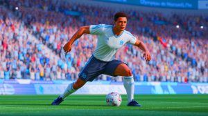 Illustration de l'intérêt d'Armand Laurienté pour l'Olympique de Marseille. Image réalisée par IA.