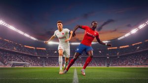 Illustration de l'Olympique de Marseille en quête de renforts avec Aymeric Laporte et Sadio Mané. Image réalisée par IA.
