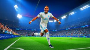 Illustration de Pierre-Emerick Aubameyang lors de son retour à l'Olympique de Marseille pour disputer la Ligue des Champions.