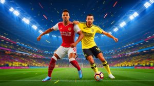 Illustration de Pierre-Emerick Aubameyang et Jordan Veretout dans le contexte du mercato, générée par intelligence artificielle.