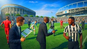 Illustration de l'Olympique de Marseille se renforçant lors du mercato estival, générée par intelligence artificielle.