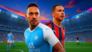 Illustration de Pierre-Emerick Aubameyang et Mason Greenwood liés à l'OM, générée par intelligence artificielle.