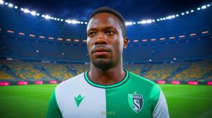 Illustration de l'annonce du transfert d'Ismaël Koné à Sassuolo, générée par intelligence artificielle.