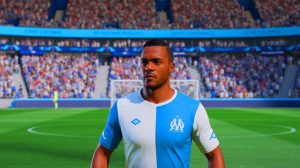Illustration de Nayef Aguerd en discussion pour un potentiel transfert à l'OM, réalisée par intelligence artificielle.