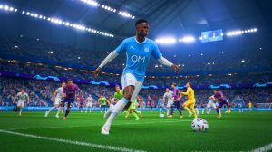 Illustration de Timothy Weah en maillot de l'OM, créée par intelligence artificielle.