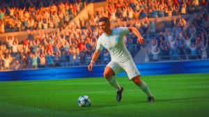 Illustration de Valentin Rongier en tenue de l'Olympique de Marseille, générée par intelligence artificielle.