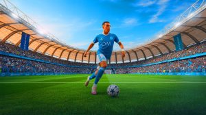 Illustration de l'avenir potentiel d'Ismaël Bennacer entre l'OM et l'Arabie Saoudite, générée par intelligence artificielle.