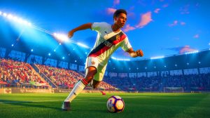 Illustration de Soumaïla Traoré lors de son retour au FC Versailles, générée par intelligence artificielle.