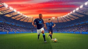 Illustration de la course entre l'OM et l'Atalanta pour recruter Giacomo Raspadori. Image réalisée par IA.