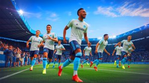 Illustration de l'Olympique de Marseille se préparant pour la saison avec Pierre-Emerick Aubameyang et de nouvelles recrues.