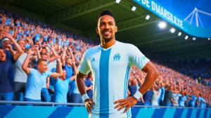 Illustration de Pierre-Emerick Aubameyang lors de son retour à l'Olympique de Marseille annoncé par Pablo Longoria.