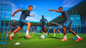 Illustration de la campagne de préparation de l'Olympique de Marseille, générée par intelligence artificielle.