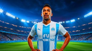 Illustration de Pierre-Emerick Aubameyang exprimant son ambition de remporter un trophée collectif avec l'OM.