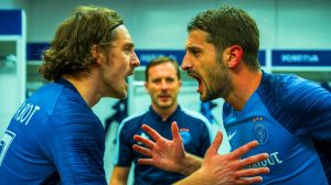 Illustration de la séparation d'Adrien Rabiot de l'Olympique de Marseille après une altercation avec Jonathan Rowe.
