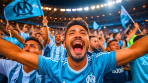 « Colère brûlante et clans déchirés » : De Zerbi enflamme Marseille avec son cri révolutionnaire Illustration de l'enthousiasme des supporters marseillais autour du cri de guerre « Chi siamo? OM! » lancé par Roberto De Zerbi.
