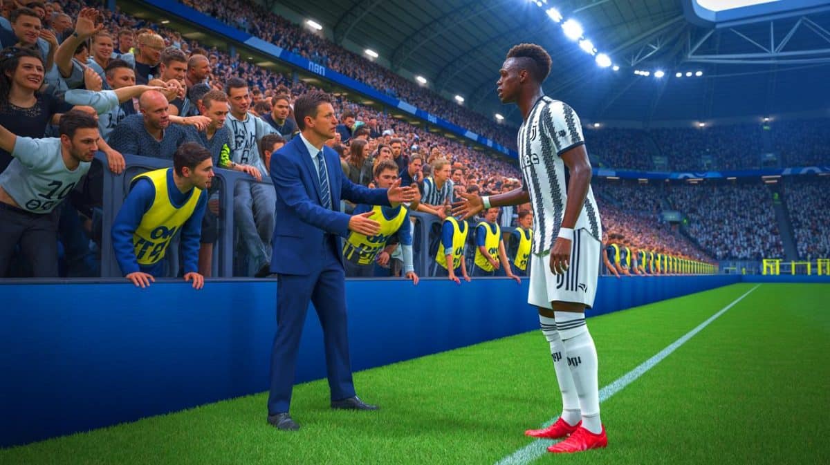 Illustration de Timothy Weah lors des négociations de transfert entre l'OM et la Juventus.