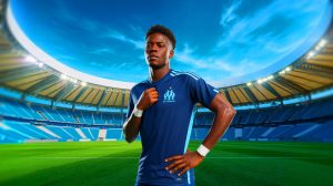 Illustration de l'arrivée de Timothy Weah à l'Olympique de Marseille pour la saison 2025-2026.