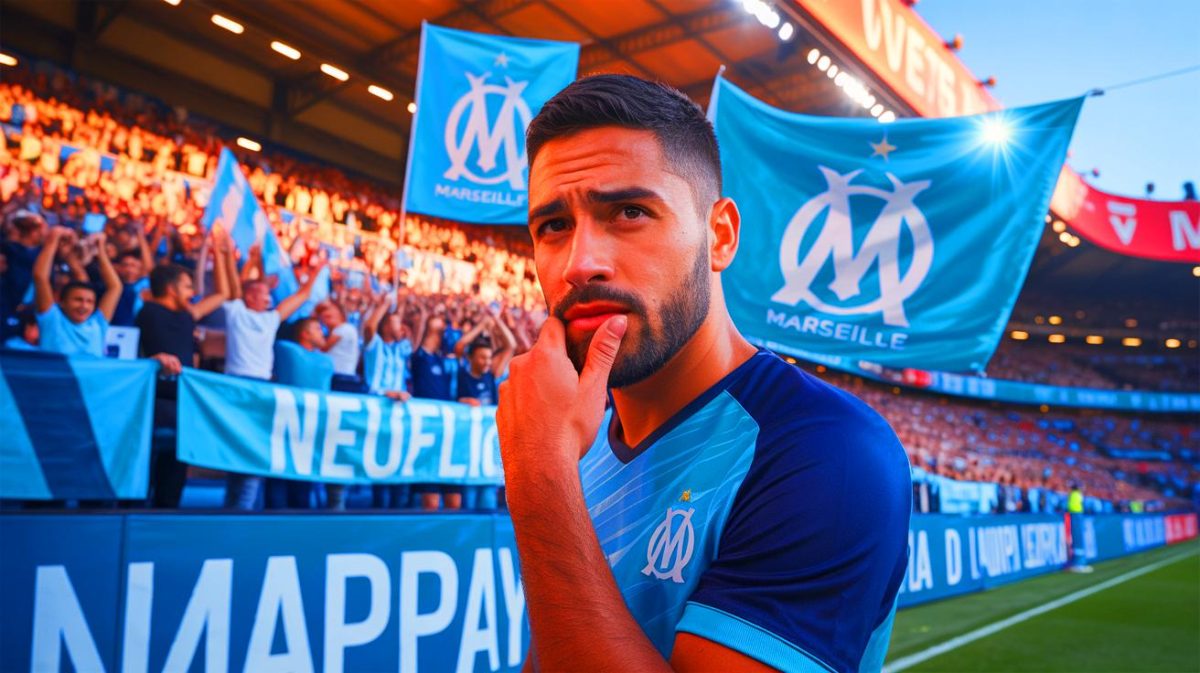 OM : « Je ne veux pas rester dans l’ombre » déclare Maupay en pleine crise, son avenir à Marseille s’assombrit, les supporters sont en ébullition Illustration de Neal Maupay face à l'incertitude de son avenir à l'Olympique de Marseille.