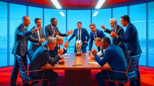 Illustration de la contestation menée par l'OM et Lens contre la gouvernance de la LFP.