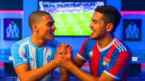 Illustration de la rivalité amicale entre Alexis et Félix Lebrun après un match d'Olympico.