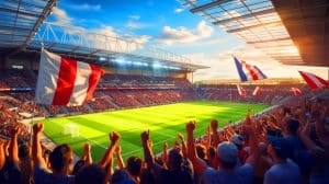 Illustration de l'inauguration du stade Leo Balerdi par le Club Pueyrredon, en hommage au joueur argentin.