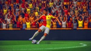 Illustration de Florian Thauvin lors de son retour en Ligue 1 avec le RC Lens, prêt à affronter l'OM.