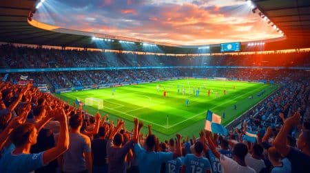 Illustration de la rencontre de Ligue 1 entre l'Olympique de Marseille et Brest au Vélodrome.